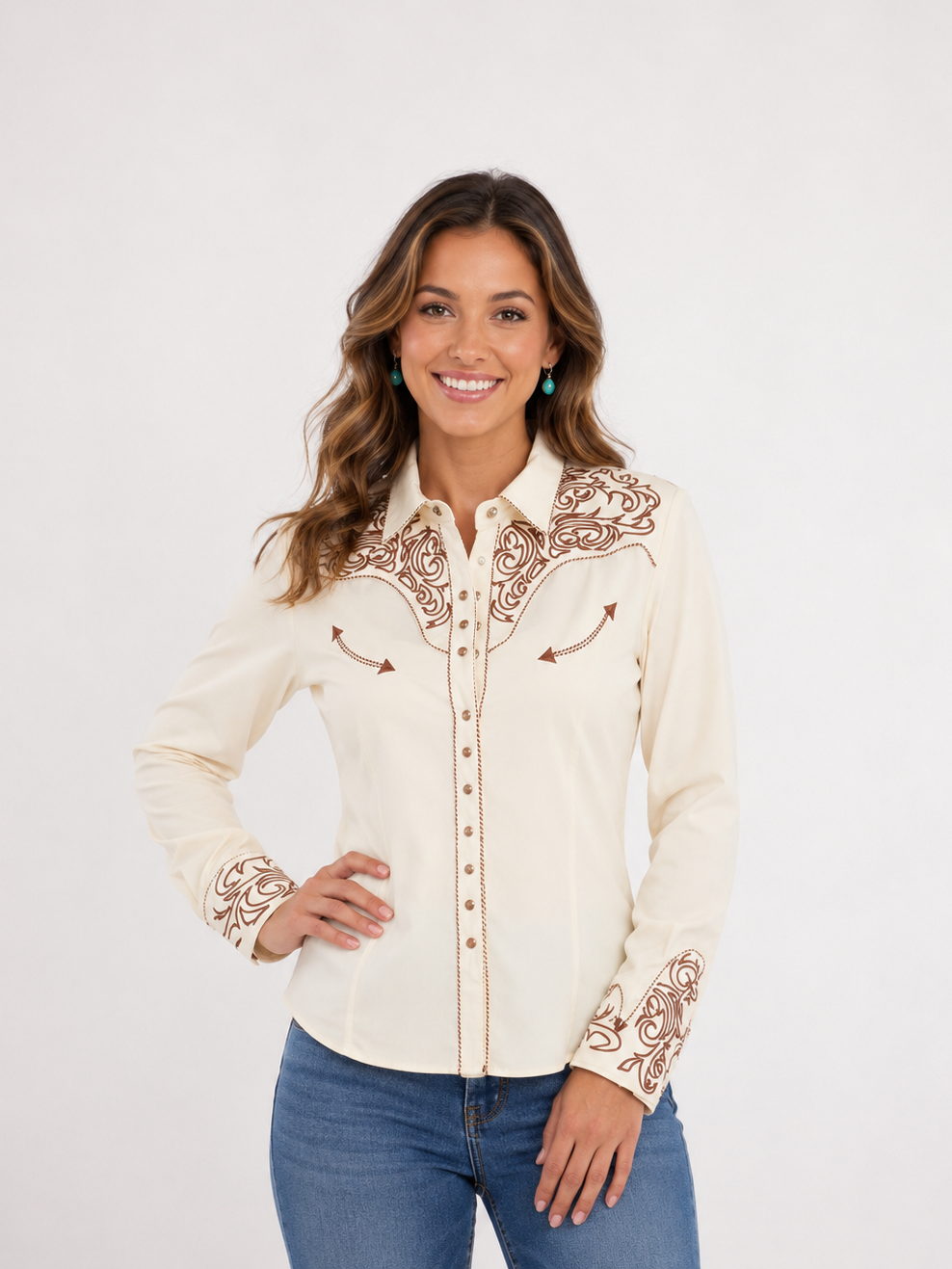 Pick Stitch Yoke Button Up