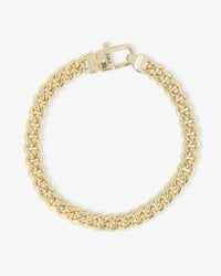 Pavé Julian Cuban Chain Bracelet - Gold