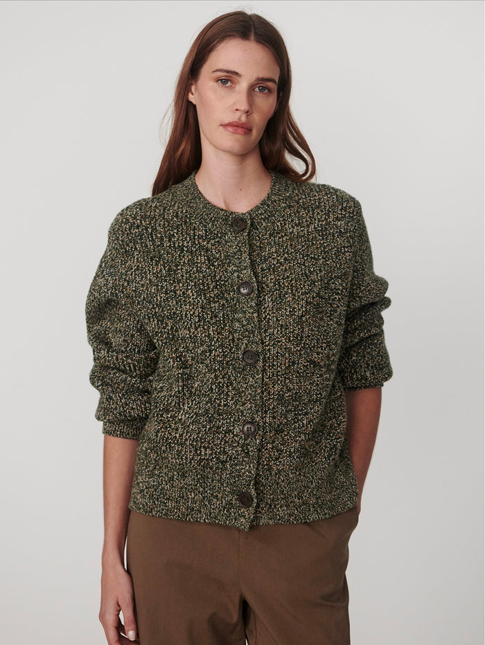Patricia Knit Cardigan- Ponderosa Pine Fleck