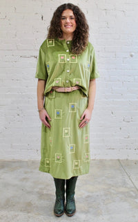 Postcard Shirt and Skirt Set