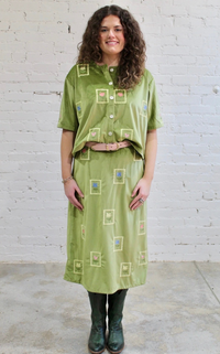 Postcard Shirt and Skirt Set