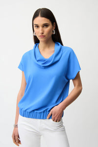 Joesph Ribkoff Eggshell Cocoon Top With Cowl Neckline