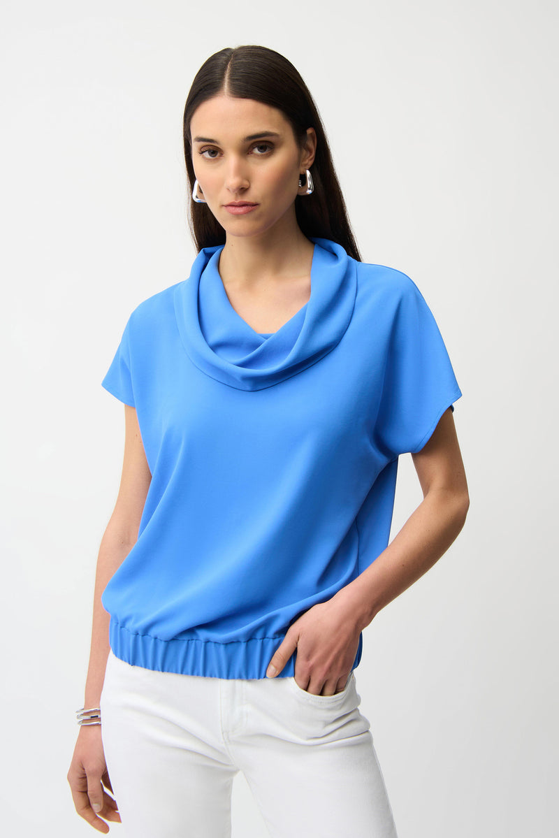 Joesph Ribkoff Eggshell Cocoon Top With Cowl Neckline