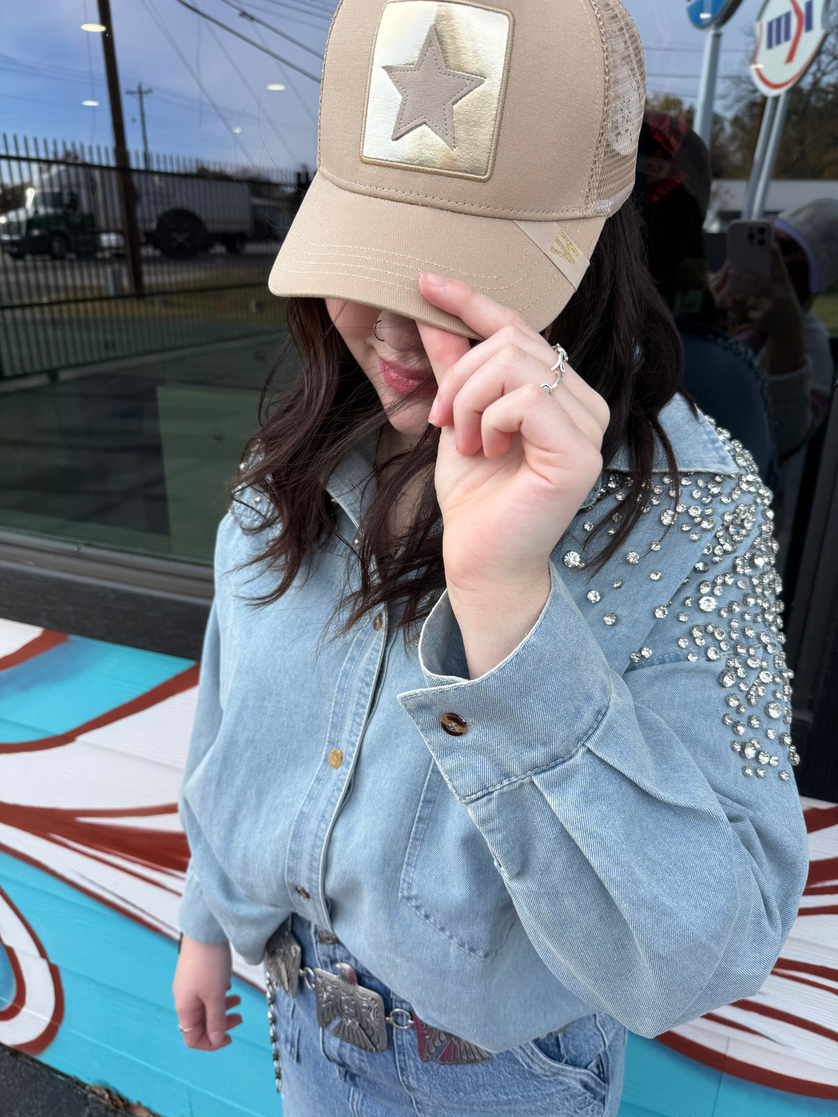 Jeweled Denim Jacket