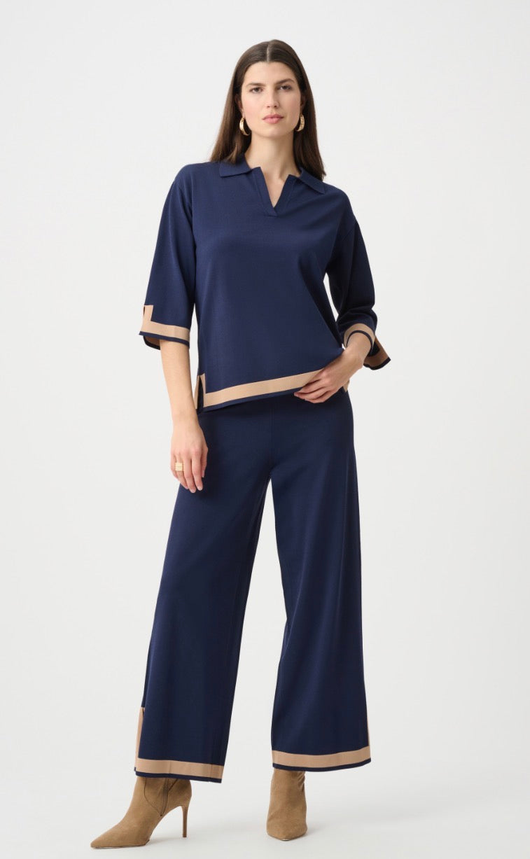 Joseph Ribkoff Sweater Knit Colorblock Top