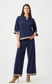 Joseph Ribkoff Sweater Knit Colorblock Top