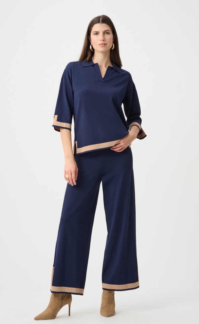 Joseph Ribkoff Sweater Knit Colorblock Top