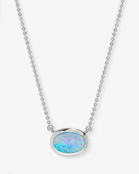 She's a Boss Pendant Necklace - Blue Opal