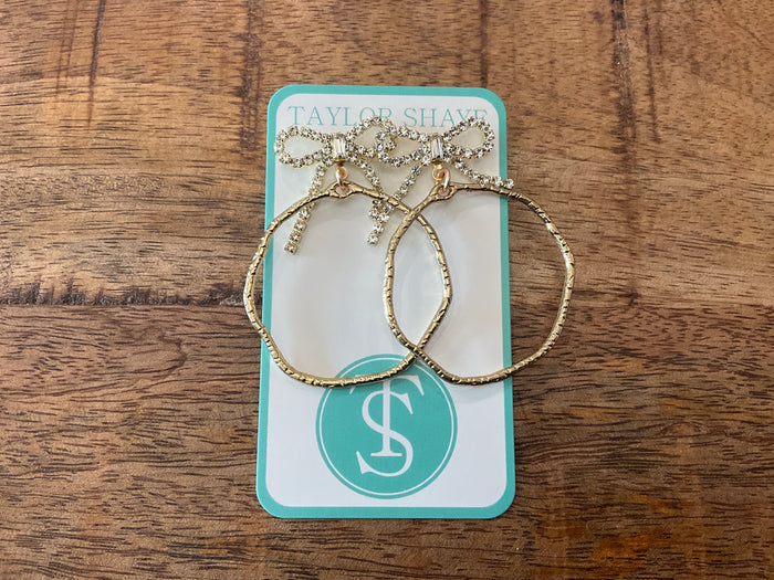 Bow Hoop Earrings