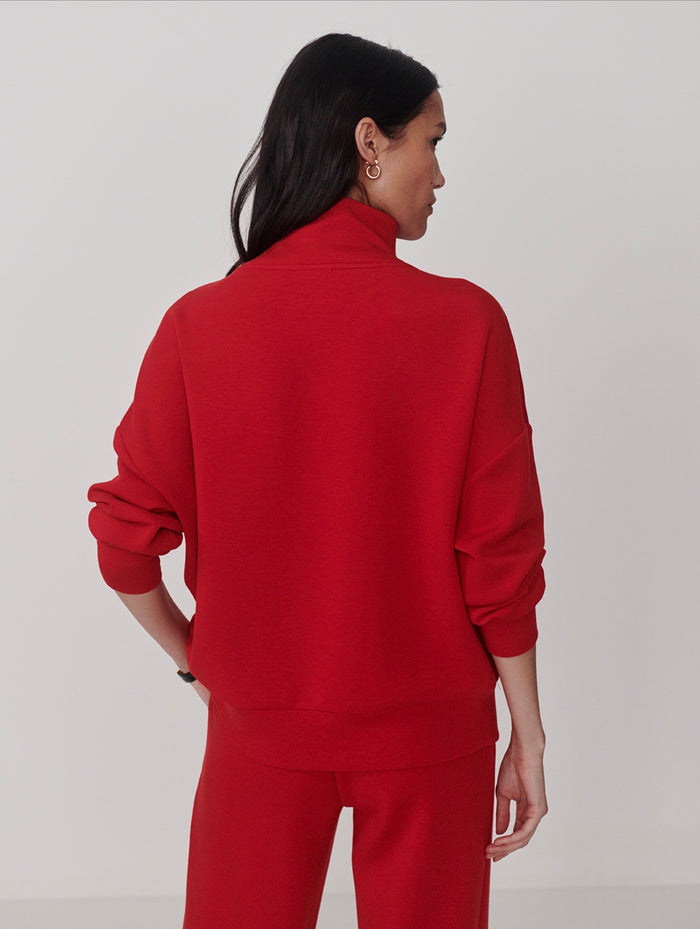 Hawley Half Zip- Red Marl