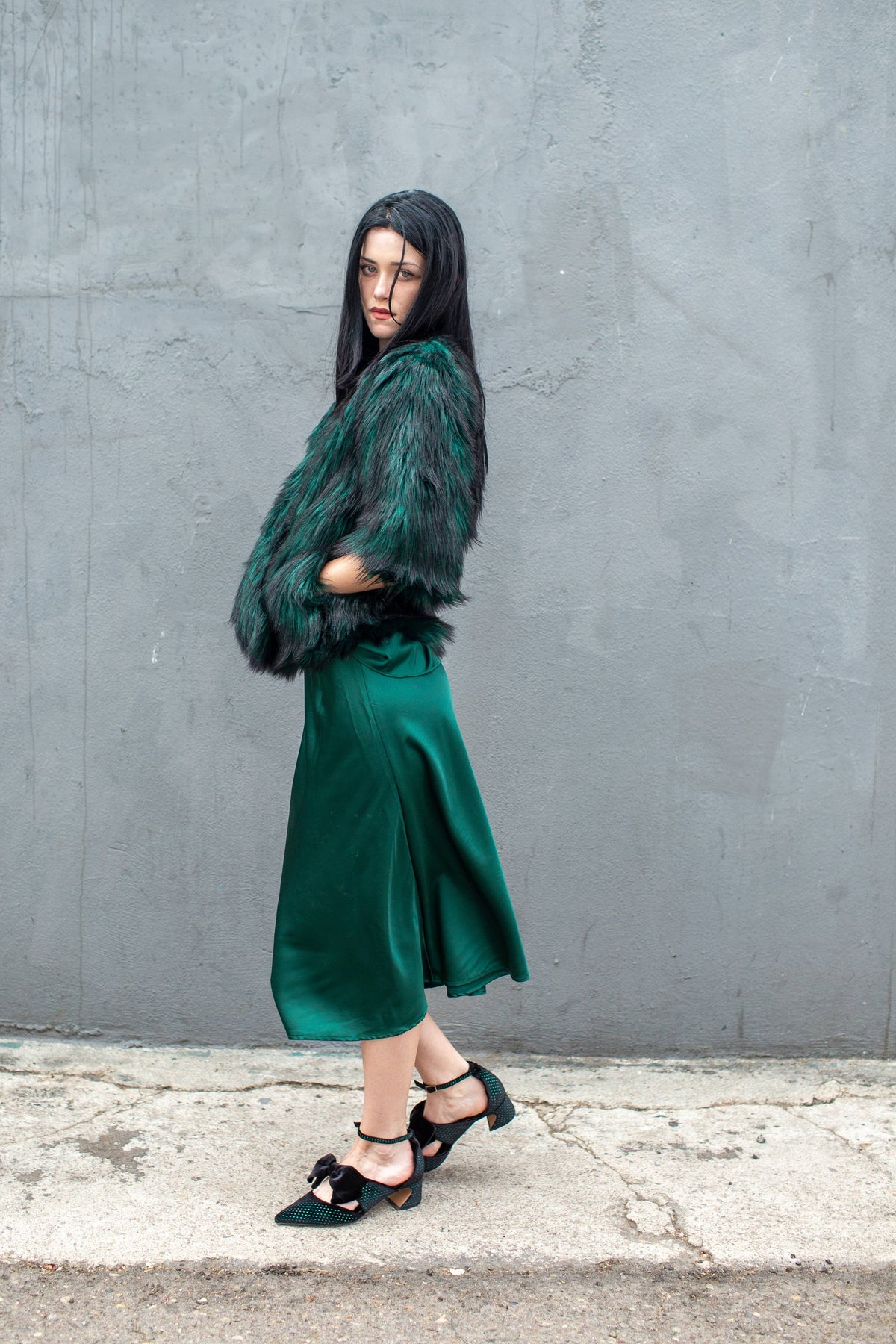 Shadow Spruce Faux Fur Jacket