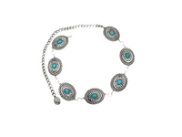 Western Fashion Turquoise Single Stud Hoop Chain Belt