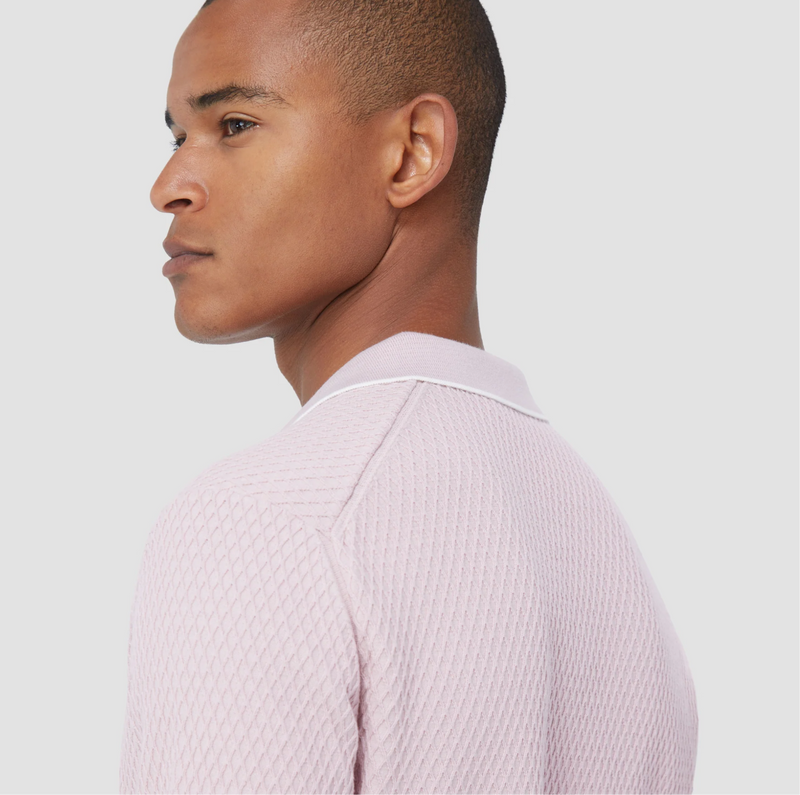 Bugatchi Honeycomb Johnny Sweater Dusty Rose