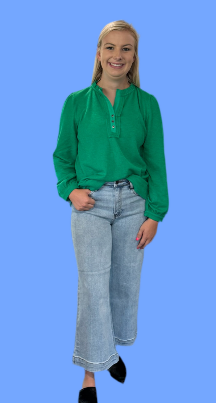 Long Sleeve Green Top