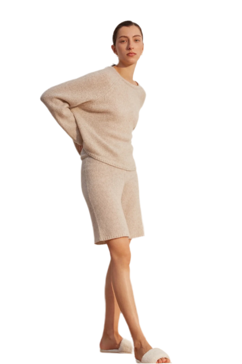 W.Cashmere Sierra Crew neck Sweater- Earth