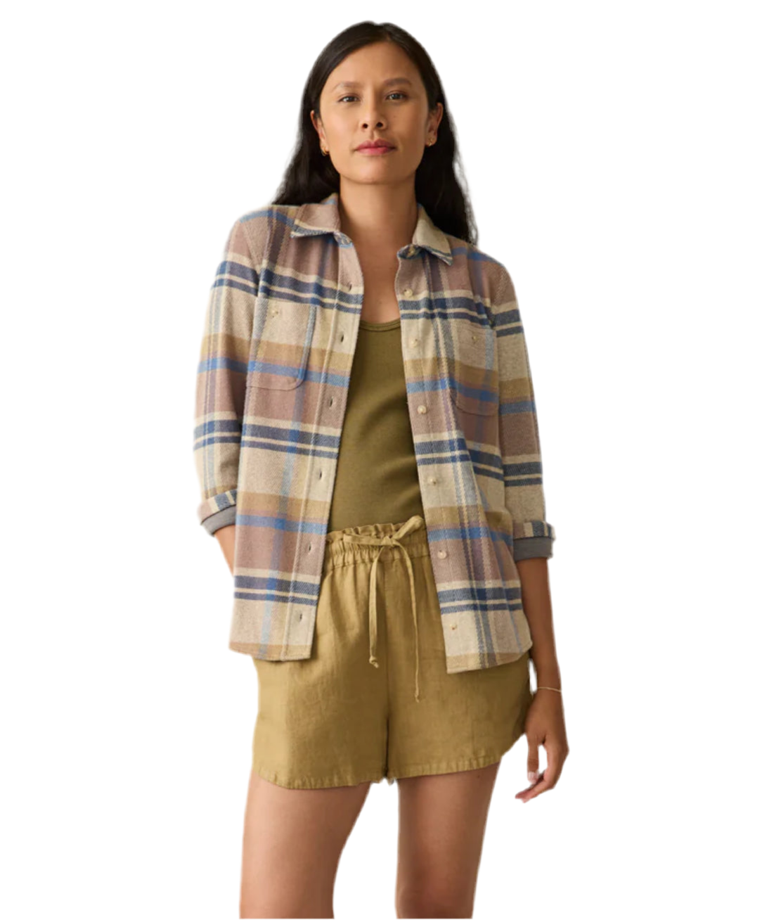 Faherty Rockland Plaid Sweater Shirt