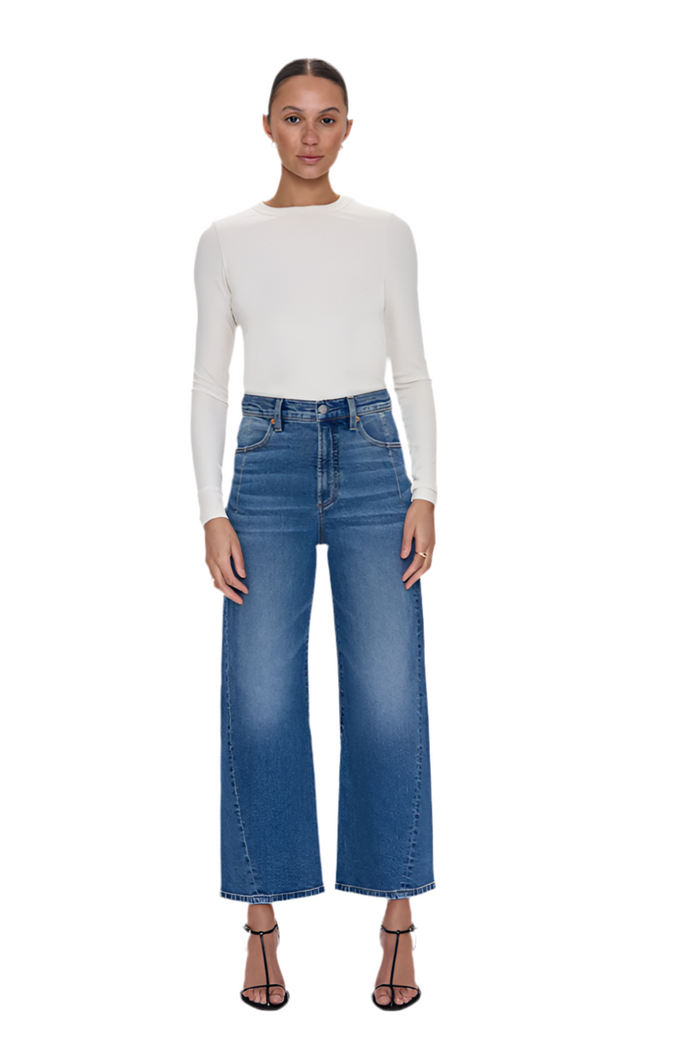 Kyra High Rise Bowed Ankle Jeans- SoHo