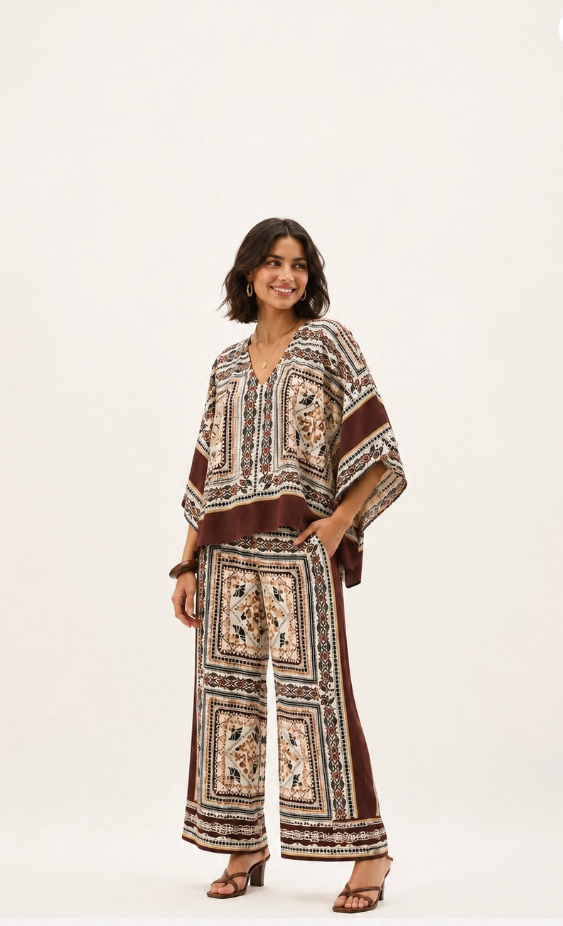 Joseph Ribkoff Georgette Printed Poncho Top