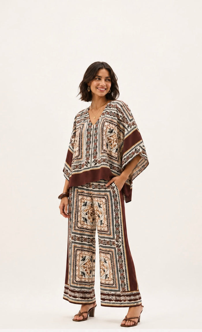 Joseph Ribkoff Georgette Printed Poncho Top