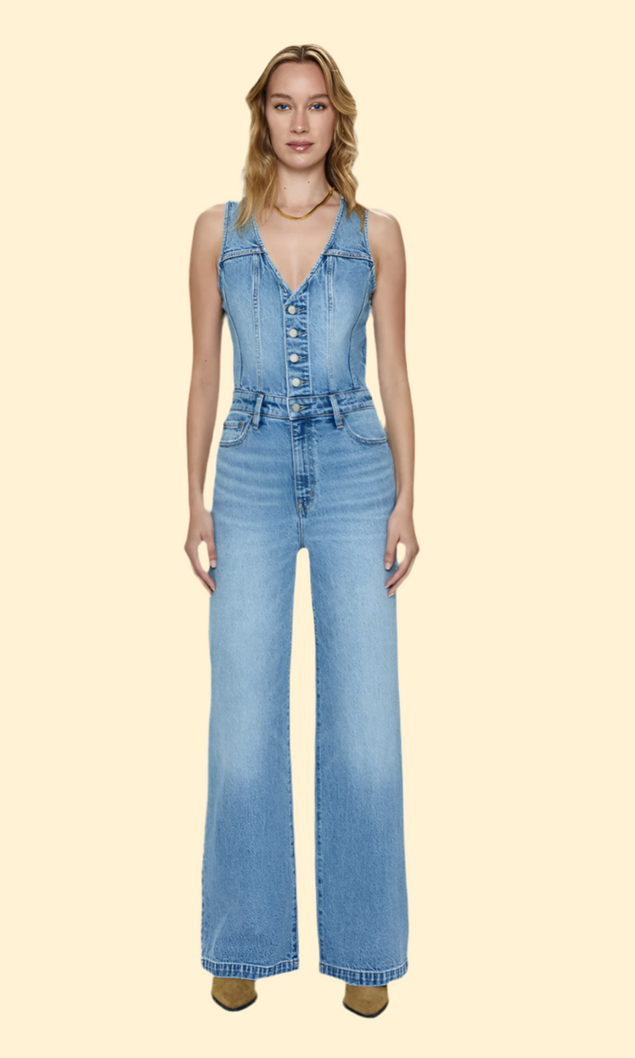 Denim Vest Jumpsuit Pistola