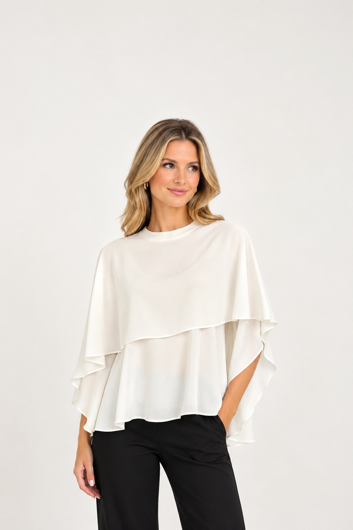 Fiona Cape Satin Top