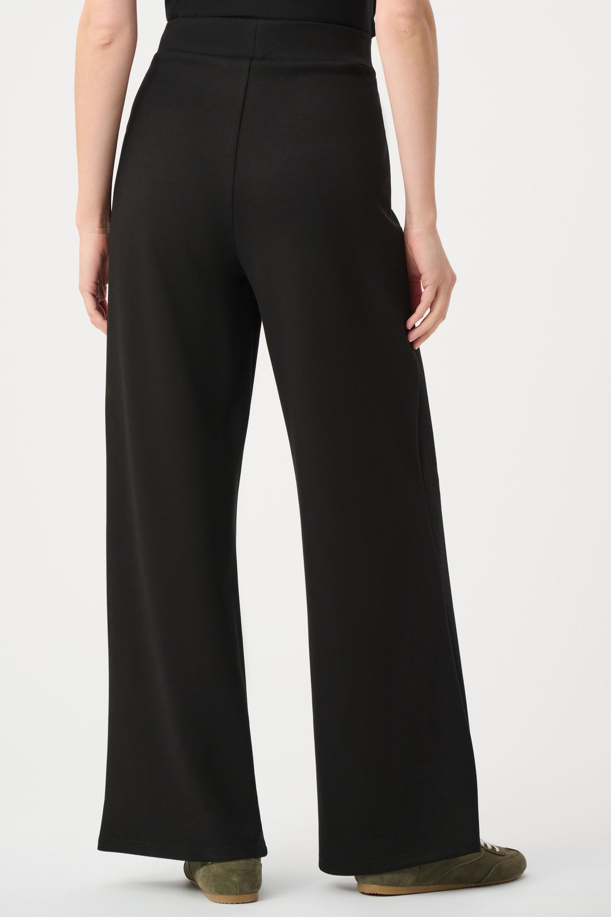 Scuba Jersey Wide Leg Pull-On Pants