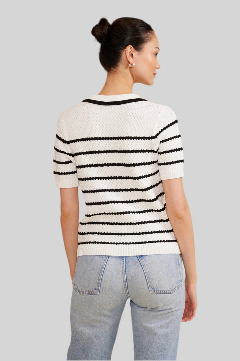 Lucy Paris Black and White Stripe Top