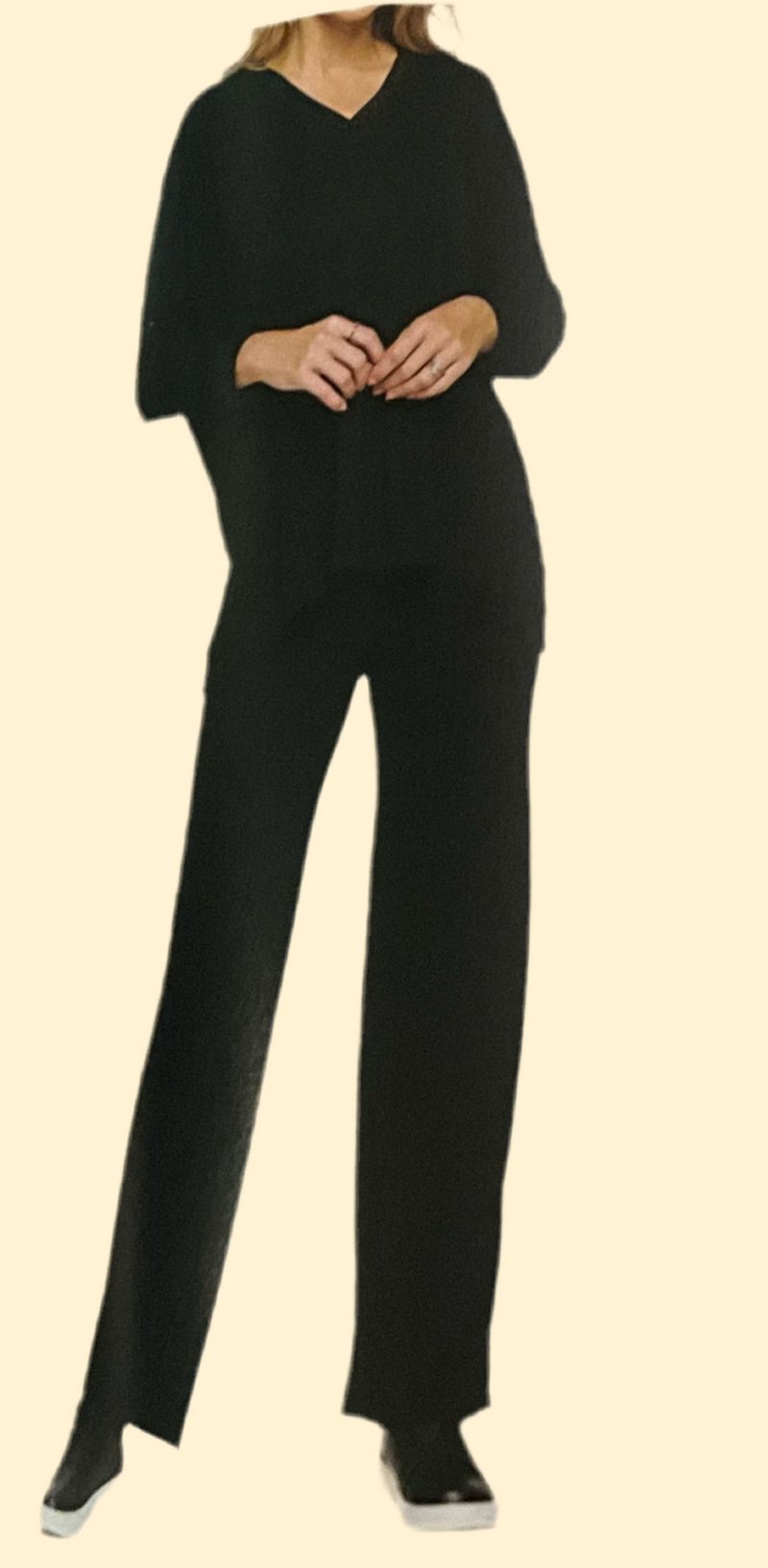 Black Relaxed Knit Pants