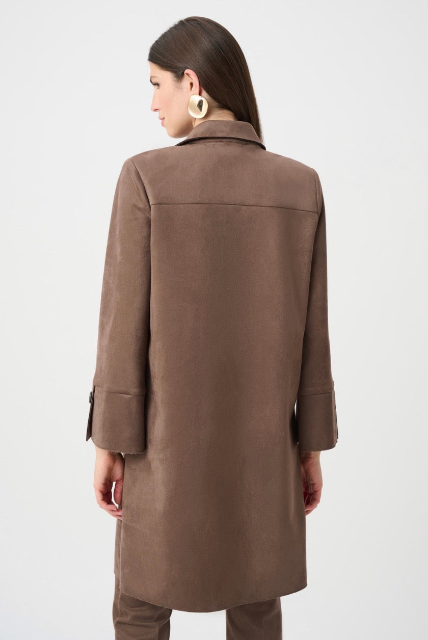 Scuba Suede Straight Coat