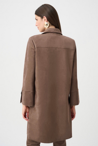 Scuba Suede Straight Coat