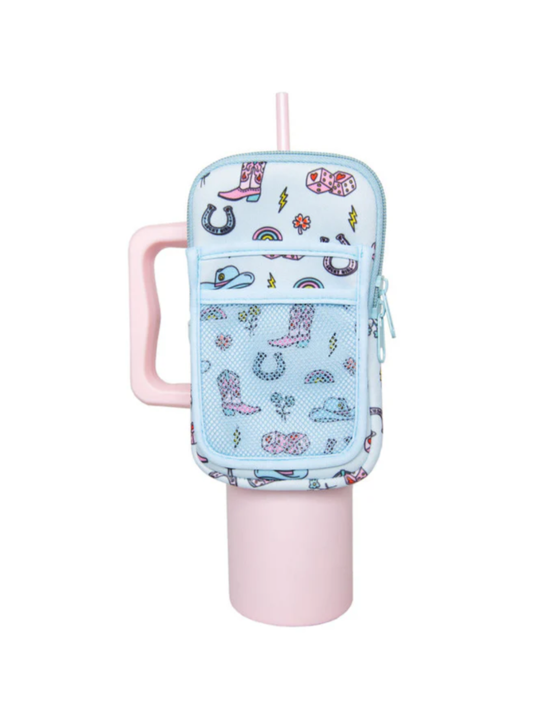 Lucky Girl Western Tumbler Zipper Pouch Bag