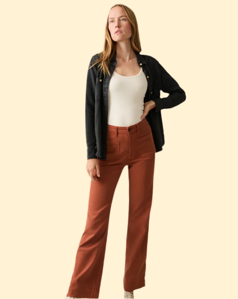 Faherty Rust Patch Pocket Pant