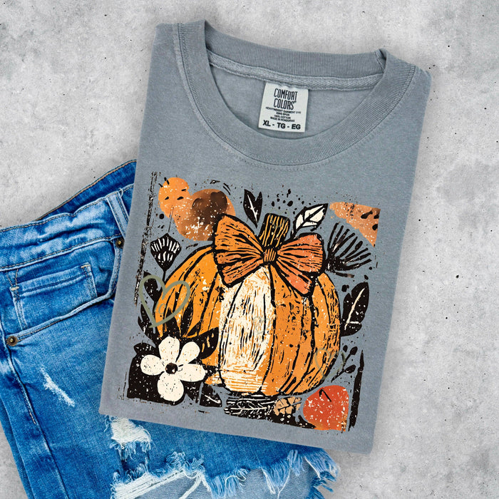 Retro Grunge Pumpkin Tee
