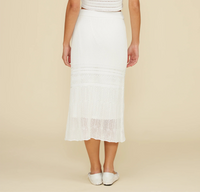 Bryson Crochet Skirt -Ivory