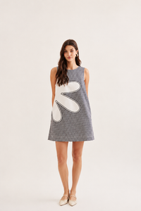 Midnight Garden Gingham Dress