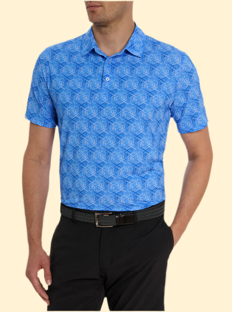 Robert Graham Blue Skull Polo