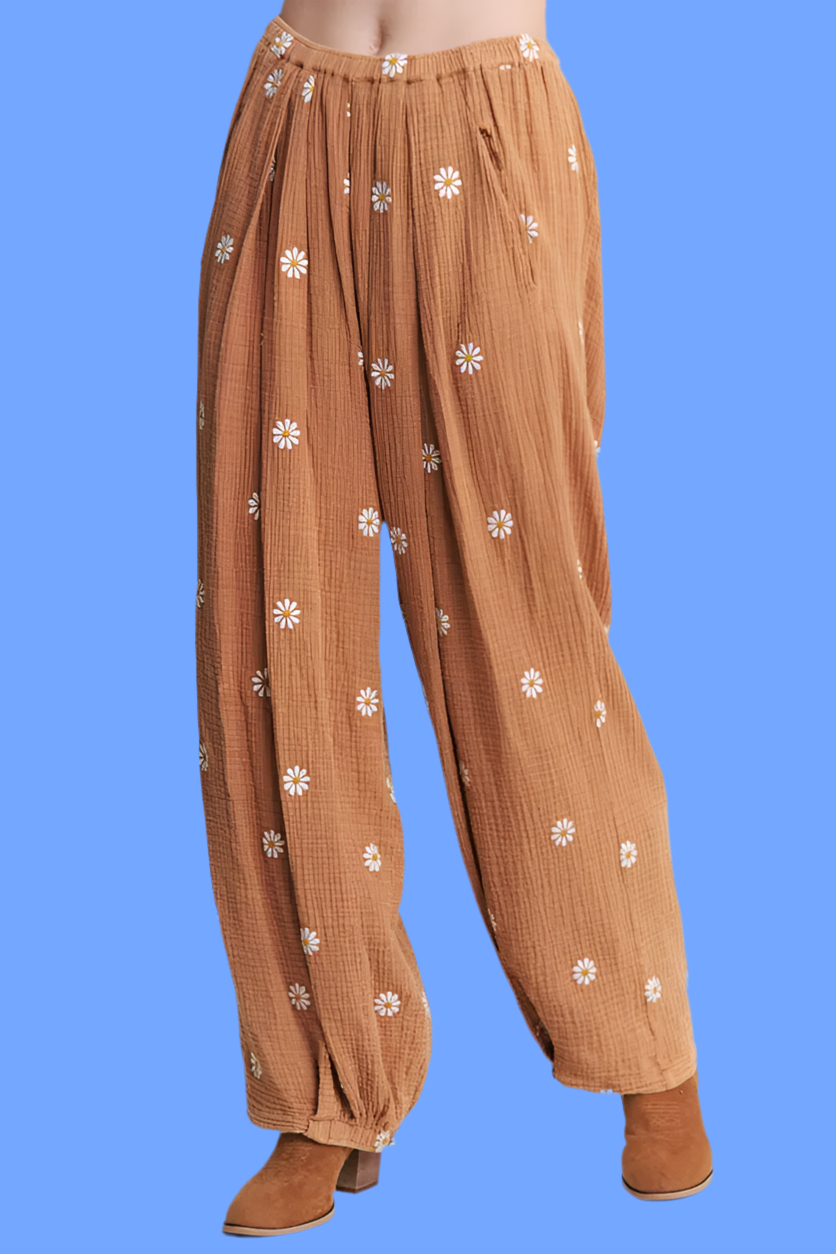 J. NNA Daisy Gauze Pants