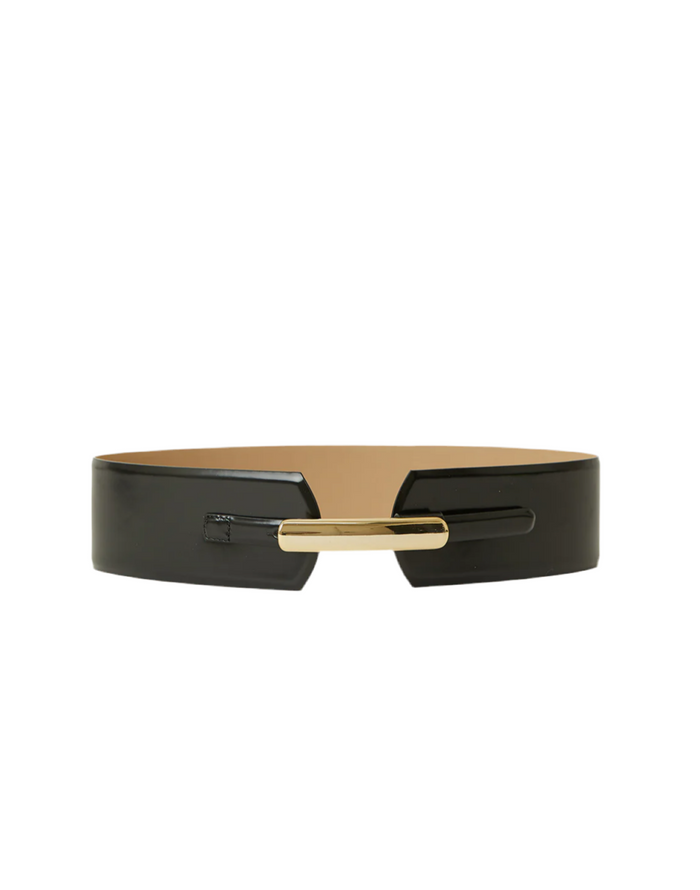 B-Low The Belt Black Gold Leather Belt