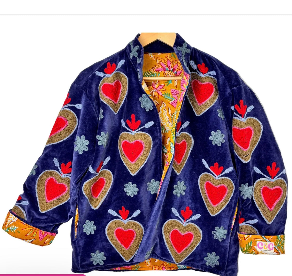 Fire Heart Velvet Jacket