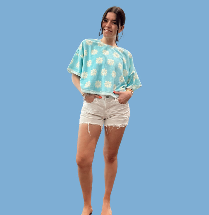 Hailey Cut-Off Beige Shorts
