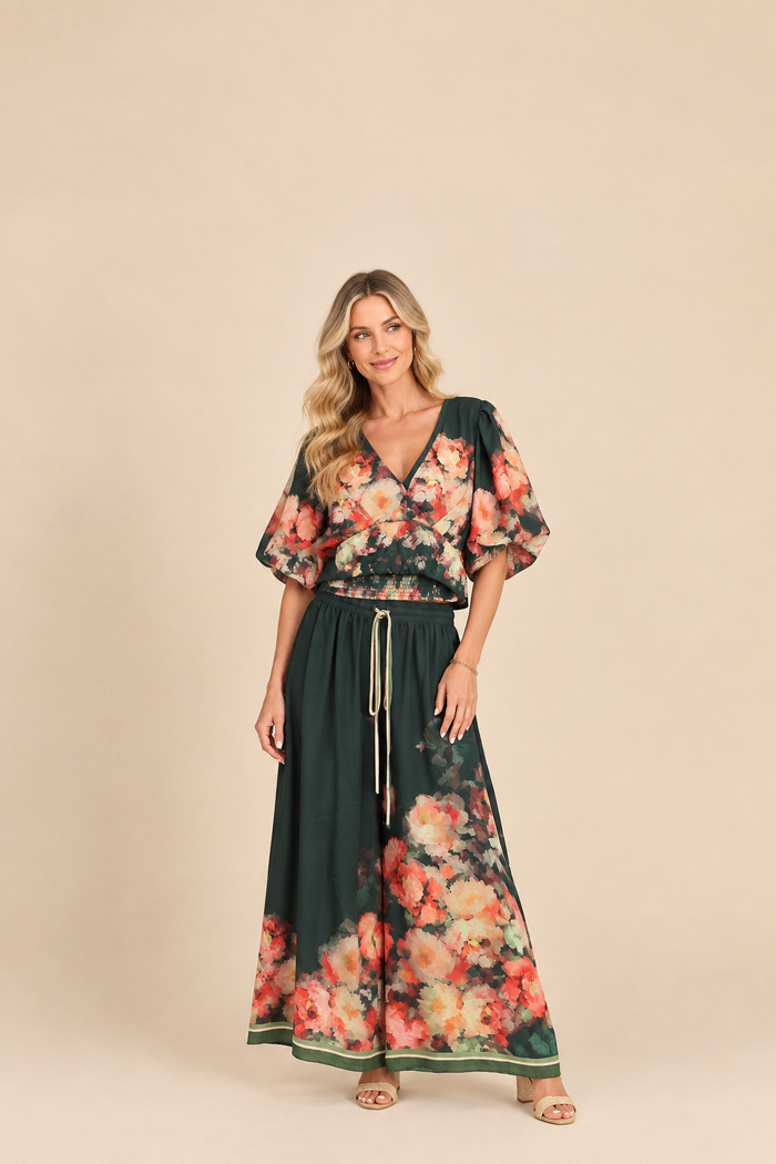 Floral Romance Smocked Blouse