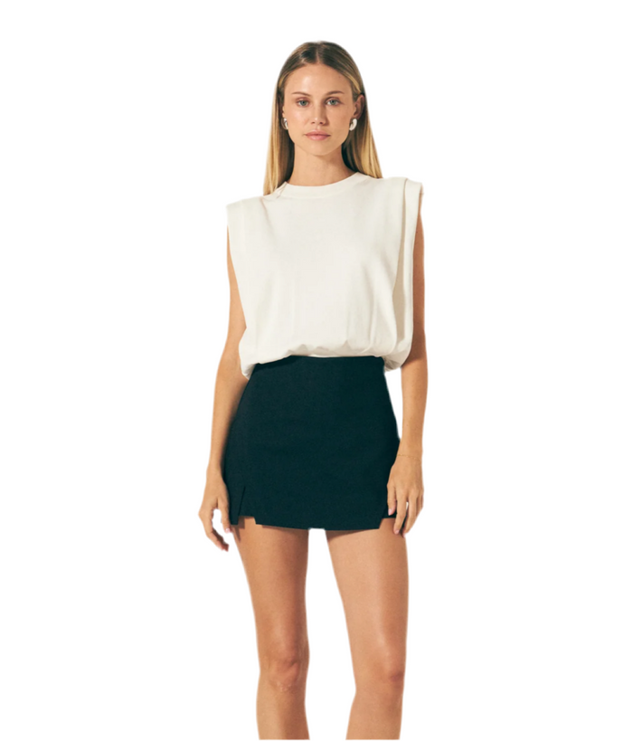 Power Shoulder Sleeveless Top