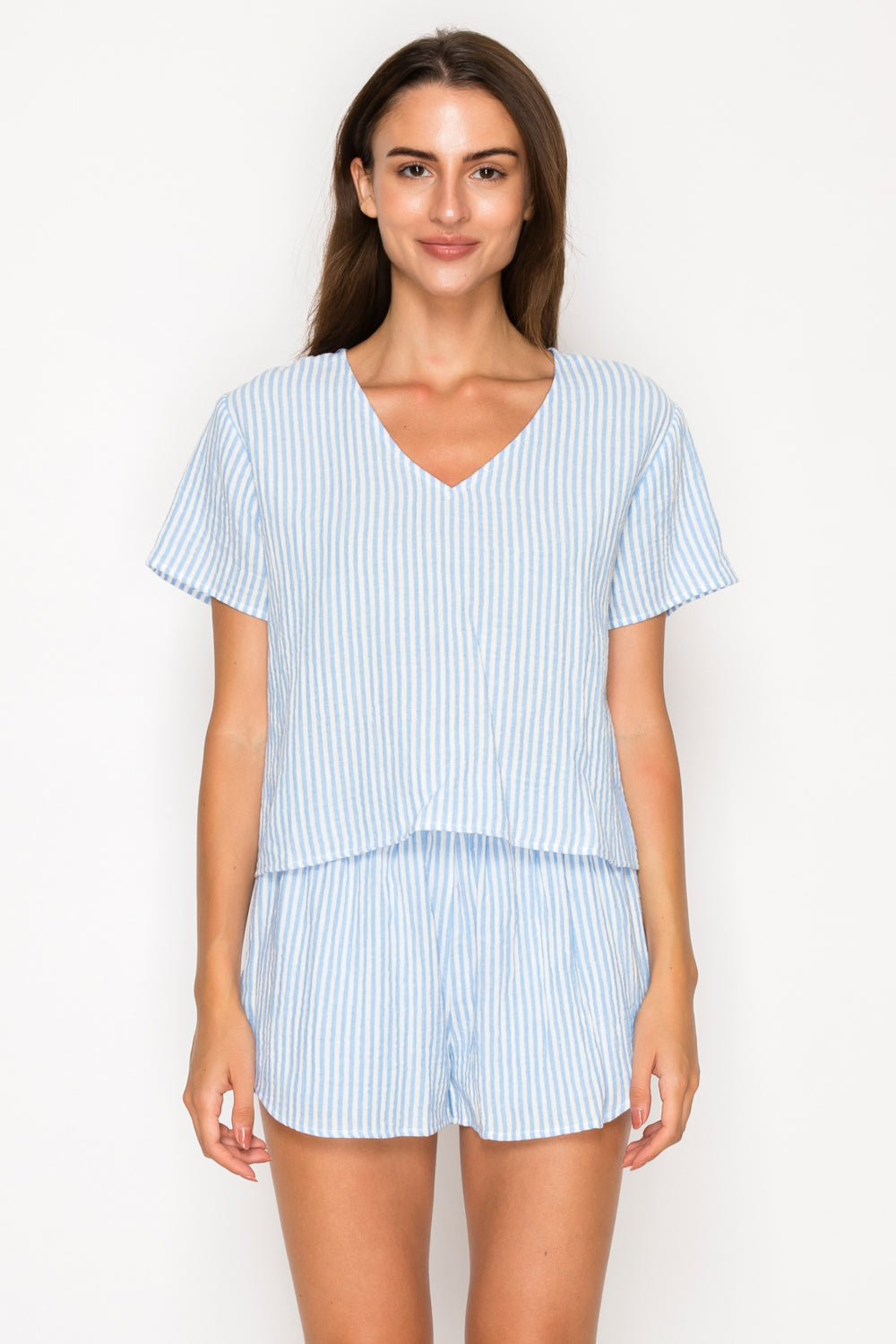 Blue Gauze Stripe Set