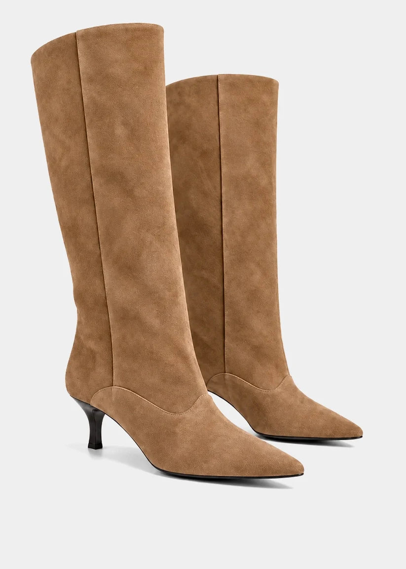 Yvonne Taupe Suede Boot