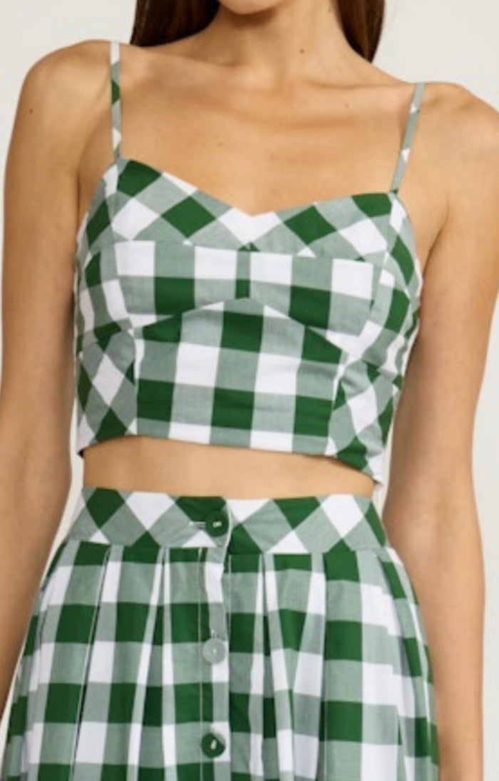 Garden Check Annie Crop Tank