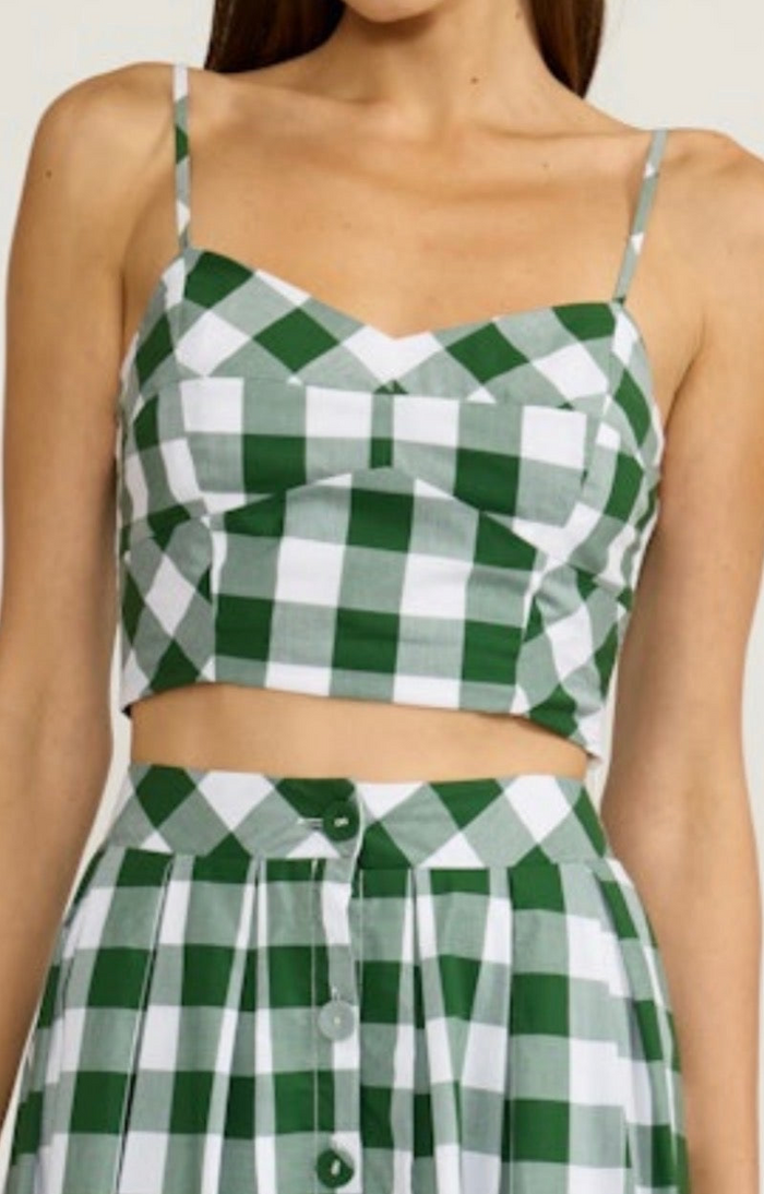 Garden Check Annie Crop Tank