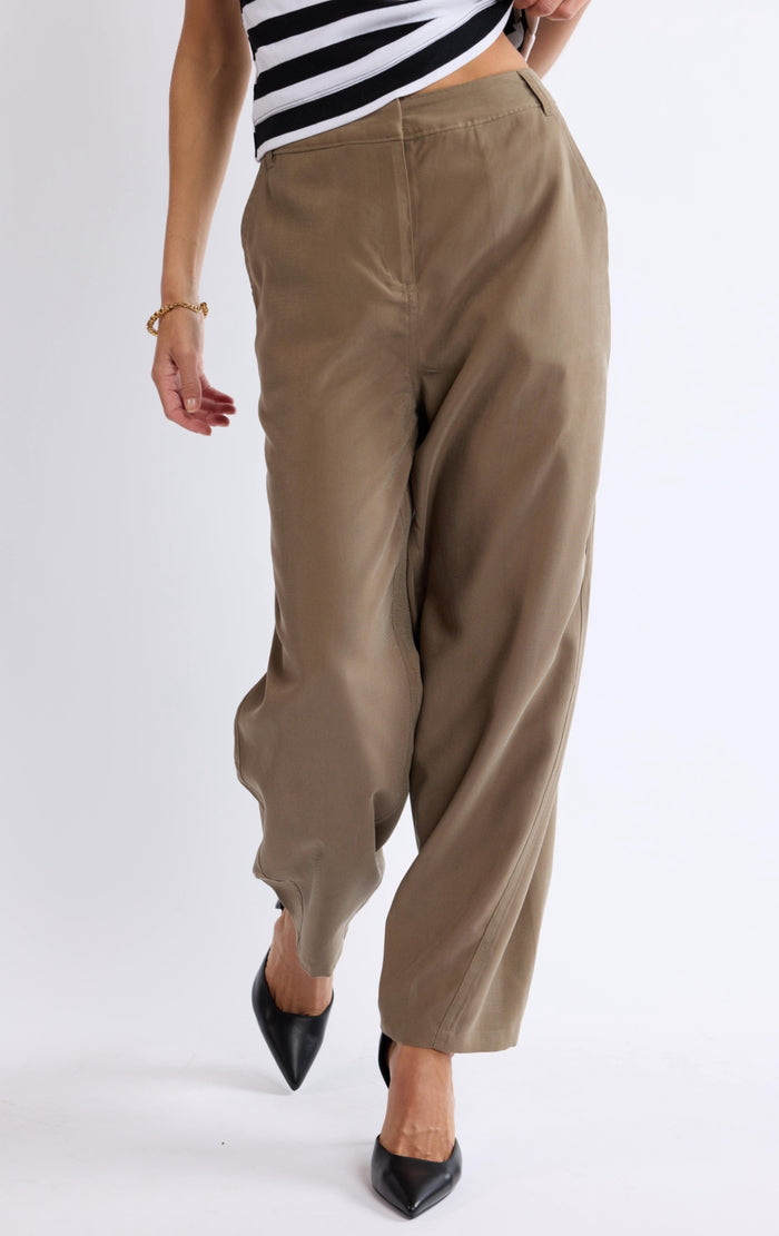 Sage The Label Olive Barrel Leg Pants