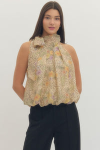 Entro Animal Print Halter Neck Top