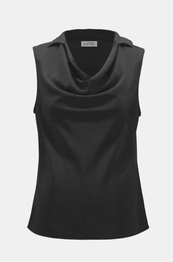 Joseph Ribkoff Black Straight Cowl Neck Top