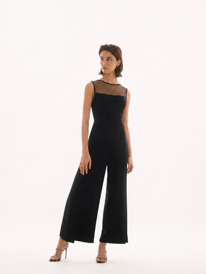 Joseph Ribkoff Silky Knit Sleeveless Culotte Jumpsuit